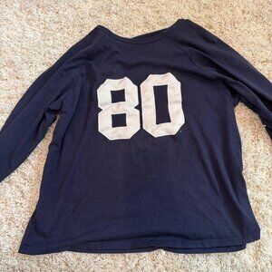 Brandy Melville Women's Navy and Blue Jumper